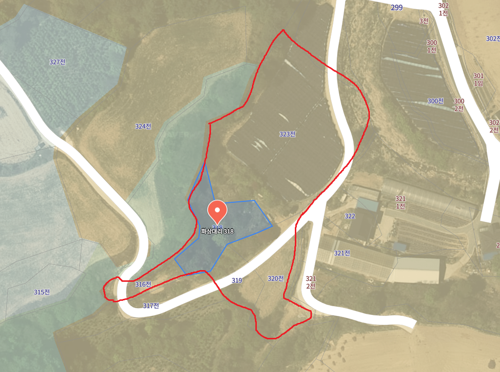 [강원특별자치도 홍천군] 내촌면 화상대리 316, 318, 319, 320, 323